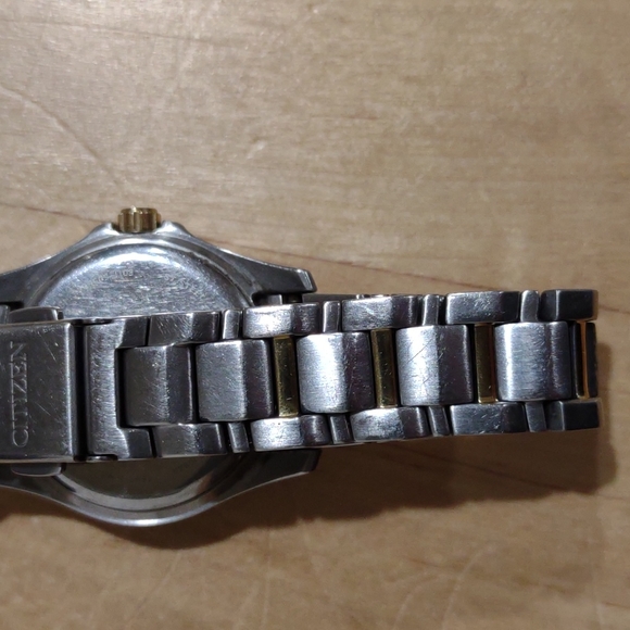 Citizen Eco-Drive silver with gold and rhinestone accents - Picture 11 of 16